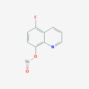 molecular formula C9H5FNO2Sb B15290068 Quinoline, 5-fluoro-8-(stibosooxy)- CAS No. 39873-41-1