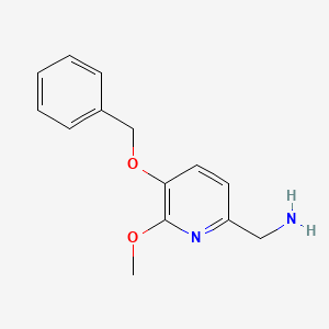 molecular formula C14H16N2O2 B1529010 [5-(Benzyloxy)-6-methoxypyridin-2-yl]methanamine CAS No. 1803562-77-7