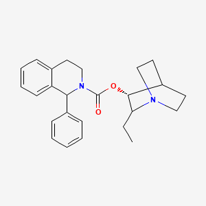 molecular formula C25H30N2O2 B15290101 [(3R)-2-ethyl-1-azabicyclo[2.2.2]octan-3-yl] 1-phenyl-3,4-dihydro-1H-isoquinoline-2-carboxylate 