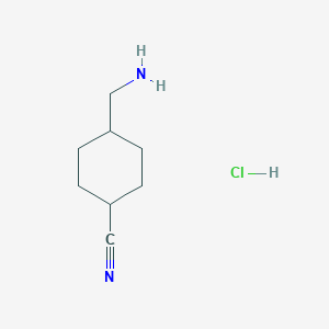 molecular formula C8H15ClN2 B1529013 4-(氨甲基)环己烷-1-腈盐酸盐 CAS No. 1803583-77-8