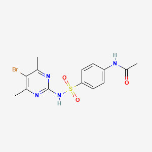 molecular formula C14H15BrN4O3S B15290134 Sulfabromomethazine Acetamide 