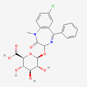 molecular formula C22H21ClN2O8 B15290148 Temazepam glucuronide CAS No. 3703-53-5