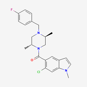 molecular formula C23H25ClFN3O B15290161 Des-(N,N-dimethyl-2-oxoacetamide) Talmapimod 