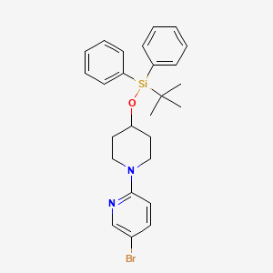 molecular formula C26H31BrN2OSi B1529021 5-溴-2-(4-((叔丁基二苯基甲硅烷基)氧基)哌啶-1-基)吡啶 CAS No. 1704073-91-5