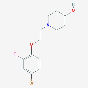 B1529022 1-(2-(4-Bromo-2-fluorophenoxy)ethyl)piperidin-4-ol CAS No. 1704082-73-4