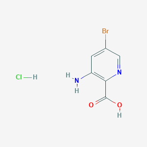 molecular formula C6H6BrClN2O2 B1529023 3-Amino-5-bromopyridine-2-carboxylic acid hydrochloride CAS No. 1523570-94-6