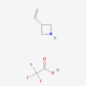 molecular formula C7H10F3NO2 B1529024 3-乙烯基氮杂环丁烷；三氟乙酸 CAS No. 1630907-01-5