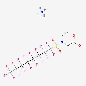 molecular formula C12H11F17N2O4S B15290245 Ammonium N-ethyl-N-((heptadecafluorooctyl)sulphonyl)glycinate CAS No. 2991-52-8