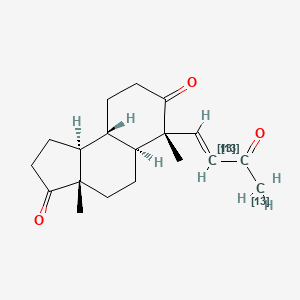 molecular formula C19H26O3 B15290254 Des-(Cyclohexa-2,5-dien-1-one) Androsta-(E)-3-oxobut-1-en-1-yl-2,3,4-13C3) 