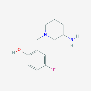 molecular formula C12H17FN2O B1529026 2-[(3-Aminopiperidin-1-yl)methyl]-4-fluorophenol CAS No. 1693949-41-5