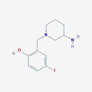 B1529026 2-((3-Aminopiperidin-1-yl)methyl)-4-fluorophenol CAS No. 1693949-41-5