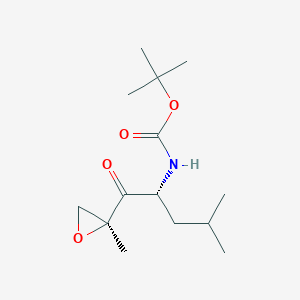 molecular formula C14H25NO4 B15290262 tert-butyl ((R)-4-methyl-1-((S)-2-methyloxiran-2-yl)-1-oxopentan-2-yl)carbamate 
