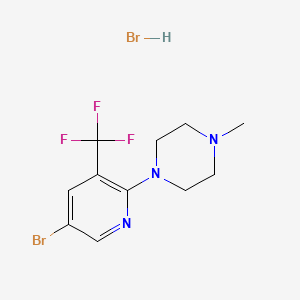 molecular formula C11H14Br2F3N3 B1529033 1-[5-Bromo-3-(trifluoromethyl)-2-pyridyl]-4-methyl-piperazine hydrobromide CAS No. 1432053-82-1