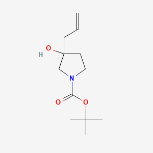 molecular formula C12H21NO3 B1529034 Tert-butyl 3-allyl-3-hydroxypyrrolidine-1-carboxylate CAS No. 1260649-61-3