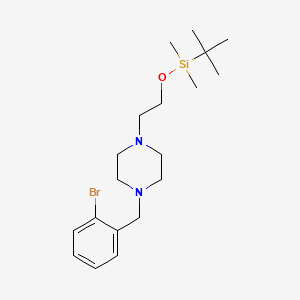 molecular formula C19H33BrN2OSi B1529038 1-(2-Bromobenzyl)-4-(2-((tert-butyldimethylsilyl)oxy)ethyl)piperazine CAS No. 1704068-59-6