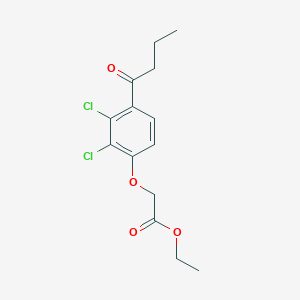 molecular formula C14H16Cl2O4 B15290383 Ethyl(4-butyry-2,3-dichloro)phenoxyacetate 