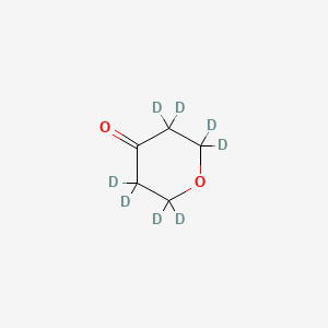 molecular formula C5H8O2 B15290388 Tetrahydro-4-pyrone-d8 