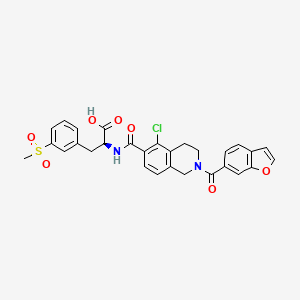 molecular formula C29H25ClN2O7S B15290391 5-Deschlorolifitegrast CAS No. 2322380-15-2