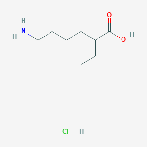 molecular formula C9H20ClNO2 B1529040 6-Amino-2-propylhexanoic acid hydrochloride CAS No. 1803592-93-9