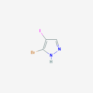 molecular formula C3H2BrIN2 B1529042 3-溴-4-碘-1H-吡唑 CAS No. 27258-15-7