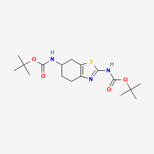 molecular formula C17H27N3O4S B15290424 di-tert-butyl (4,5,6,7-Tetrahydrobenzo[d]thiazole-2,6-diyl)dicarbamate 