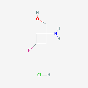 molecular formula C5H11ClFNO B1529050 (1-Amino-3-fluorocyclobutyl)methanol hydrochloride CAS No. 1630907-36-6