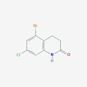 molecular formula C9H7BrClNO B1529053 5-溴-7-氯-1,2,3,4-四氢喹啉-2-酮 CAS No. 1803611-66-6