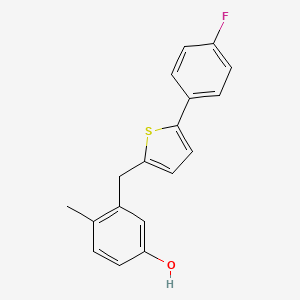 molecular formula C18H15FOS B15290563 De-alpha-D-glucopyranoside Hydroxy Canagliflozin 