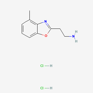 molecular formula C10H14Cl2N2O B1529057 2-(4-Methyl-1,3-benzoxazol-2-yl)ethan-1-amine dihydrochloride CAS No. 1803583-70-1