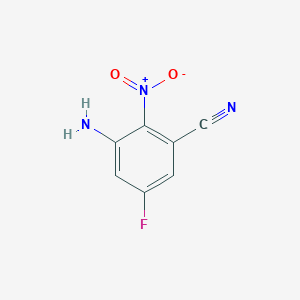 molecular formula C7H4FN3O2 B1529059 3-Amino-5-fluoro-2-nitrobenzonitrile CAS No. 1379335-00-8