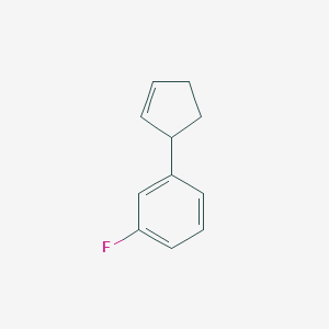molecular formula C11H11F B15290724 Benzene, 1-(2-cyclopenten-1-YL)-3-fluoro- CAS No. 369650-08-8