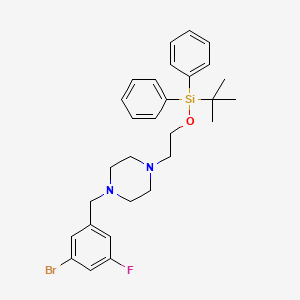 molecular formula C29H36BrFN2OSi B1529074 1-(3-Bromo-5-fluorobenzyl)-4-(2-((tert-butyldiphenylsilyl)oxy)ethyl)piperazine CAS No. 1704073-65-3