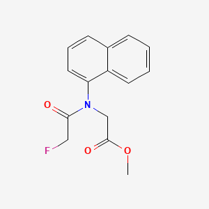 molecular formula C15H14FNO3 B15290748 Glycine, N-(fluoroacetyl)-N-1-naphthyl-, methyl ester CAS No. 23554-61-2