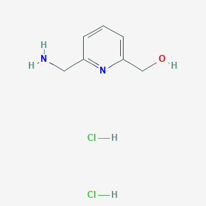 molecular formula C7H12Cl2N2O B1529075 (6-(Aminomethyl)pyridin-2-yl)methanol dihydrochloride CAS No. 1803592-67-7