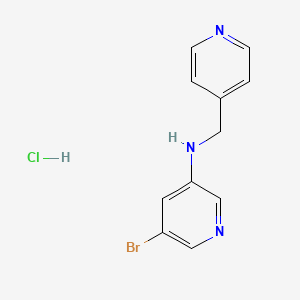 molecular formula C11H11BrClN3 B1529078 5-溴-N-(吡啶-4-基甲基)吡啶-3-胺盐酸盐 CAS No. 1803561-08-1