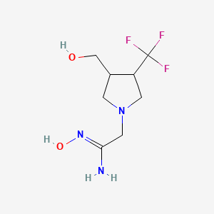molecular formula C8H14F3N3O2 B15290811 (Z)-N'-hydroxy-2-(3-(hydroxymethyl)-4-(trifluoromethyl)pyrrolidin-1-yl)acetimidamide 