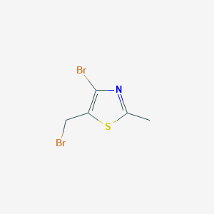 molecular formula C5H5Br2NS B1529082 4-Bromo-5-(bromomethyl)-2-methylthiazole CAS No. 1799412-37-5