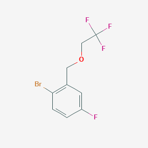 molecular formula C9H7BrF4O B1529083 1-Bromo-4-fluoro-2-((2,2,2-trifluoroethoxy)methyl)benzene CAS No. 1704065-28-0