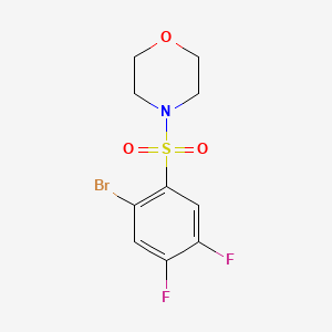 molecular formula C10H10BrF2NO3S B1529085 4-((2-溴-4,5-二氟苯基)磺酰基)吗啉 CAS No. 1704065-64-4