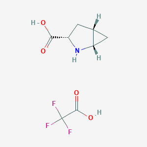 molecular formula C8H10F3NO4 B1529086 (1s,3s,5s)-2-Azabicyclo[3.1.0]hexane-3-carboxylic acid trifluoro acetate CAS No. 1523541-80-1