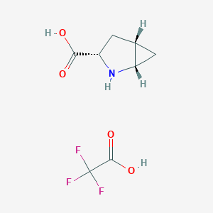 molecular formula C8H10F3NO4 B1529086 (1S,3S,5S)-2-Azabicyclo[3.1.0]hexane-3-carboxylic acid trifluoroacetate CAS No. 1523541-80-1
