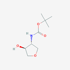 molecular formula C9H17NO4 B1529087 tert-butyl N-[trans-4-hydroxyoxolan-3-yl]carbamate CAS No. 1430230-65-1