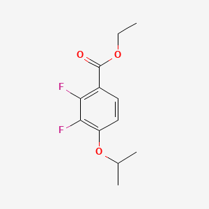 molecular formula C12H14F2O3 B15290902 Ethyl 2,3-difluoro-4-isopropoxybenzoate 