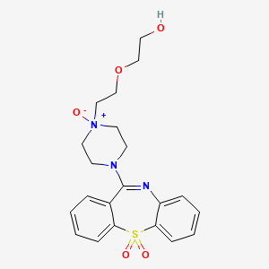 molecular formula C21H25N3O5S B15290916 Quetiapine Sulfone N-Oxide 