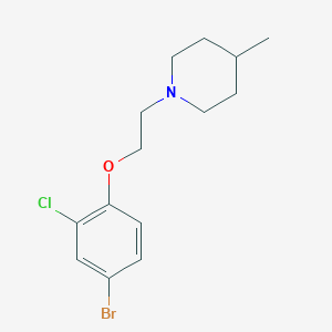 molecular formula C14H19BrClNO B1529095 1-(2-(4-Bromo-2-chlorophenoxy)ethyl)-4-methylpiperidine CAS No. 401801-85-2