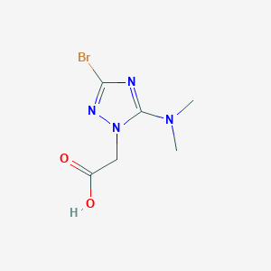 molecular formula C6H9BrN4O2 B1529100 [3-bromo-5-(dimethylamino)-1H-1,2,4-triazol-1-yl]acetic acid CAS No. 1674390-10-3