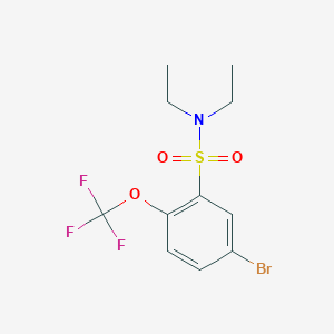 molecular formula C11H13BrF3NO3S B1529103 5-bromo-N,N-diethyl-2-(trifluoromethoxy)benzenesulfonamide CAS No. 1704069-28-2