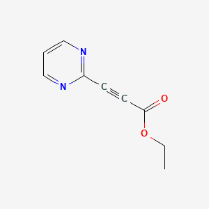 molecular formula C9H8N2O2 B15291039 Ethyl 3-(pyrimidin-2-yl)prop-2-ynoate 