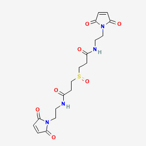 molecular formula C18H22N4O7S B15291059 N-[2-(2,5-dioxopyrrol-1-yl)ethyl]-3-[3-[2-(2,5-dioxopyrrol-1-yl)ethylamino]-3-oxopropyl]sulfinylpropanamide 