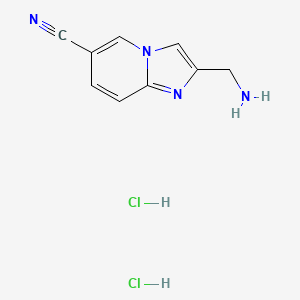 molecular formula C9H10Cl2N4 B1529108 2-Aminomethyl-imidazo[1,2-a]pyridine-6-carbonitrile dihydrochloride CAS No. 1965309-72-1